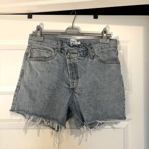 Princess Polly crossover waist denim shorts